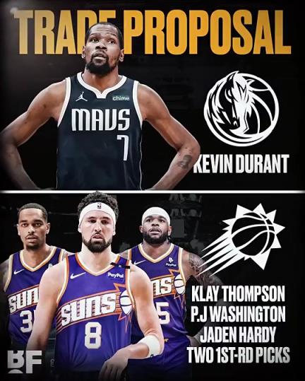 和歐文濃眉組三巨？美媒：獨行俠可用克萊+PJ+哈迪+倆首輪去換KD