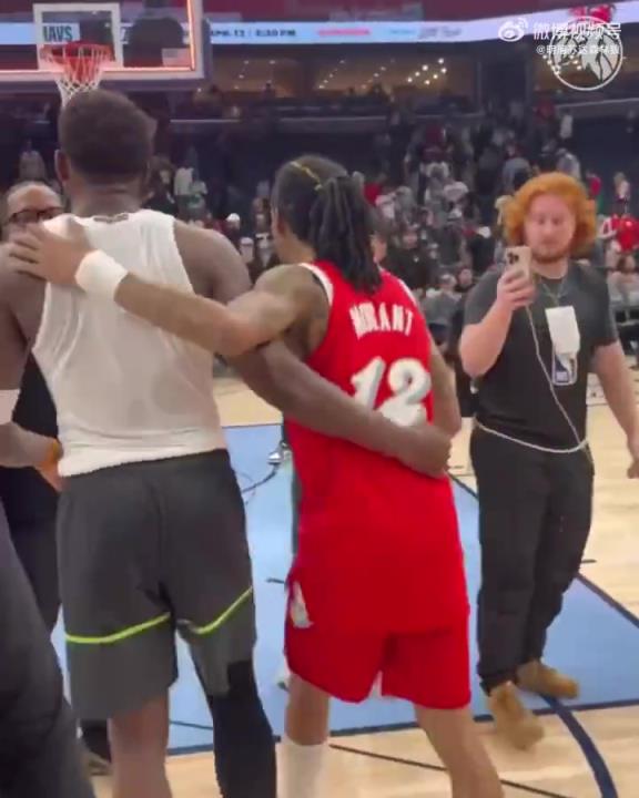 狼王&槍王惺惺相惜！華子賽后與莫蘭特相互致意！